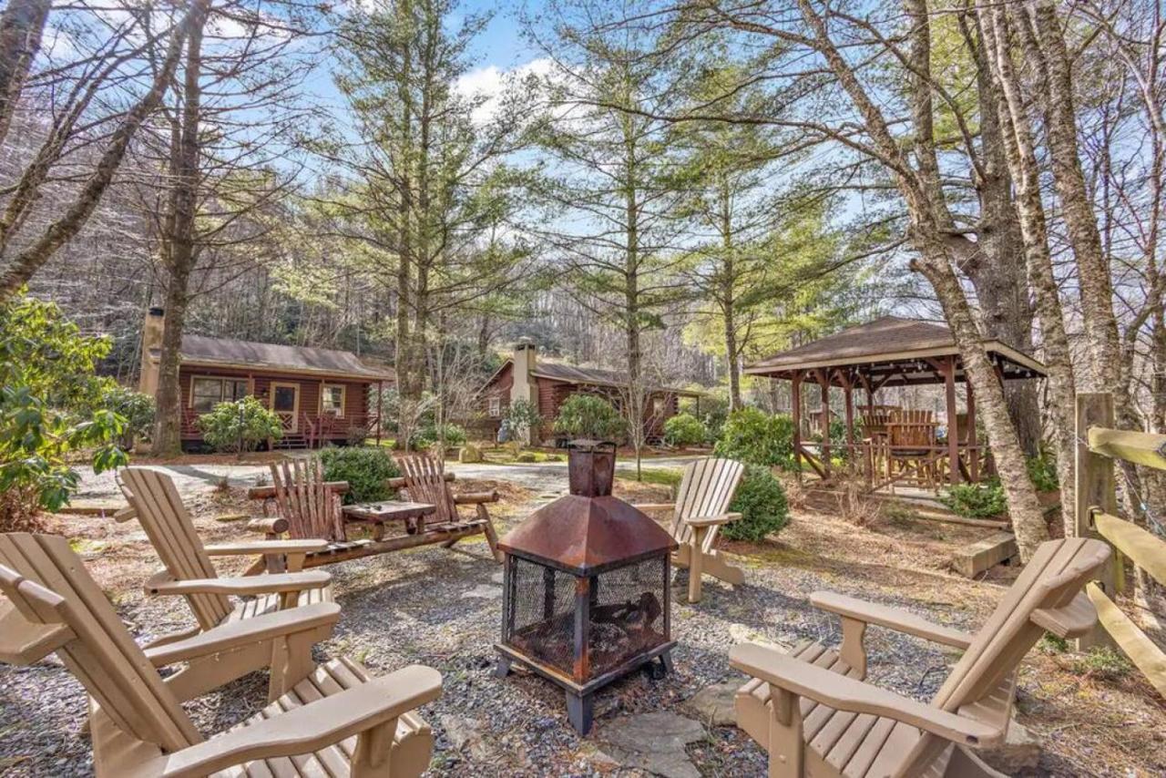 Villa Classic Log Cabin With Fireplace On Quiet River Blowing Rock Exterior foto